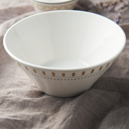 TONICA Ceramic Soup Bowl Dinnerware No PFOA White