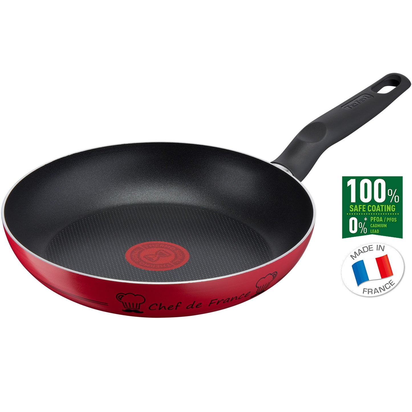 Tefal VALIDE COOK Titanium Nonstick Frying Pan (24cm) Dishwasher Oven Safe No PFOA Red