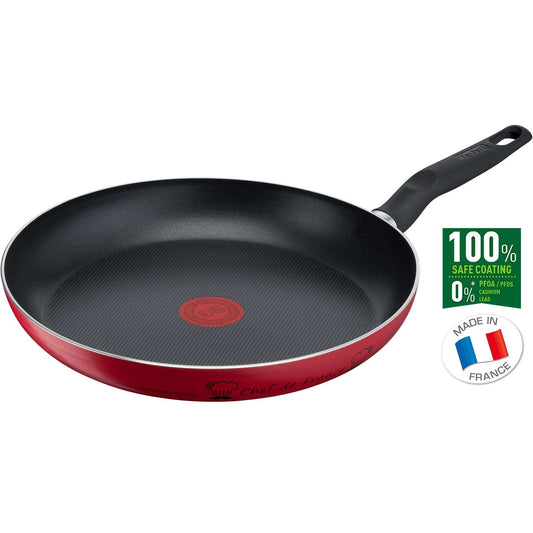 Tefal VALIDE COOK Titanium Nonstick Frying Pan (30cm) Dishwasher Oven Safe No PFOA Red